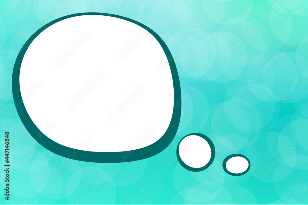 Poster dialogue bubbles. square dialog on a turquoise background. place for your text. dialog box sketch. s