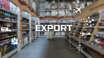 Obraz premium Logistics Import Export background 2021