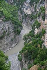 Blick in den Osum-Canyon, Osum Schlucht vom Osumi Canyon viewing point in Albanien