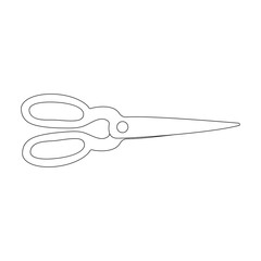 Scissor vector icon.Outline vector icon isolated on white background scissor.