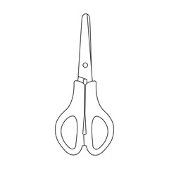 Scissor vector icon.Outline vector icon isolated on white background scissor.