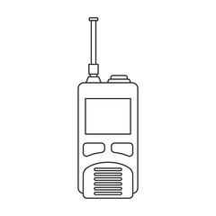 Obraz premium Walkie talkie vector icon.Outline vector icon isolated on white background walkie talkie.