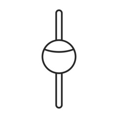 Fishing rod vector icon.Outline vector icon isolated on white background fishing rod.