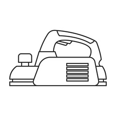Electric planer vector icon.Outline vector icon isolated on white background electric planer .