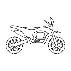 Motorcycle vector icon.Outline vector icon isolated on white background motorcycle.