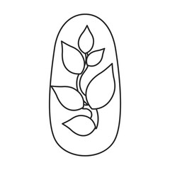 Nail of manicure vector icon.Outline vector icon isolated on white background nail of manicure.