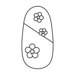 Nail of manicure vector icon.Outline vector icon isolated on white background nail of manicure.