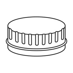 Cap bottle vector icon.Outline vector icon isolated on white background cap bottle.