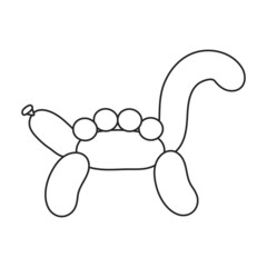 Balloon dinosaur vector icon.Outline vector icon isolated on white background balloon dinosaur.