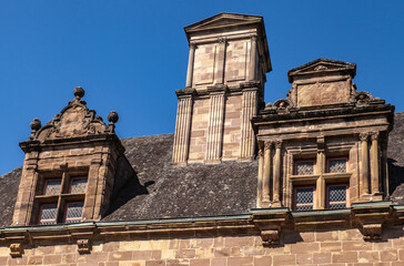 Brive la Gaillarde (Corrèze, France) - Vue de détail de la toiture du musée Labenche