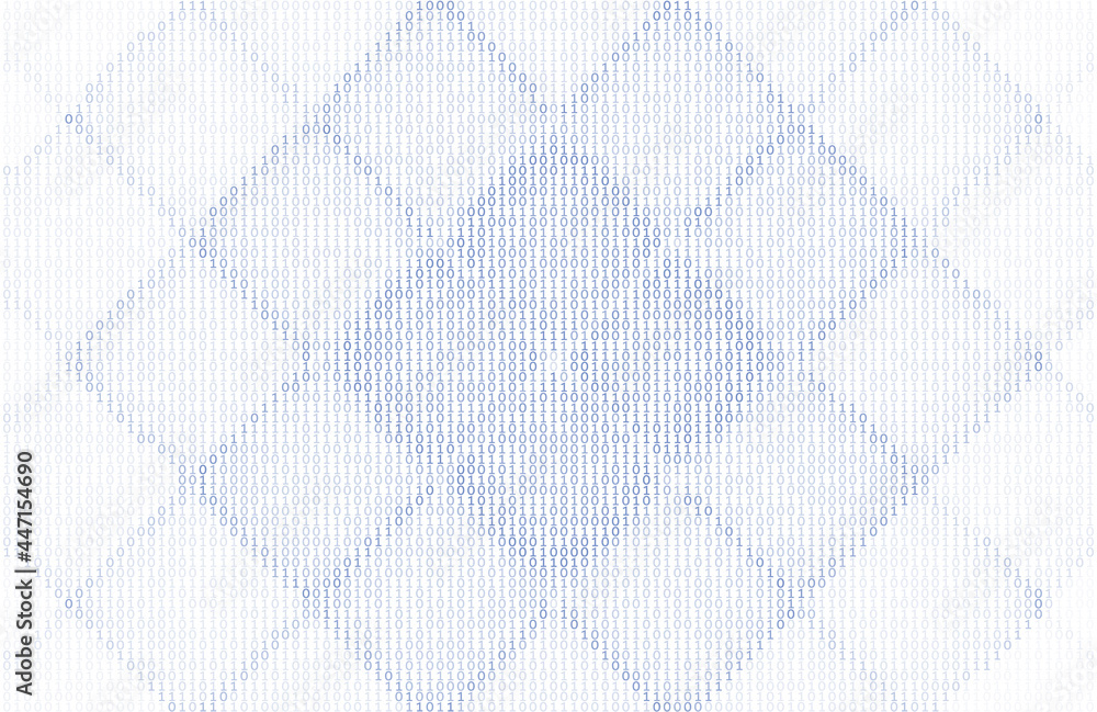 Aufkleber Binary code matrix. Digital pattern