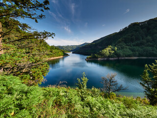 Embalse de Añarbe desde Navarra cerca de Goizueta