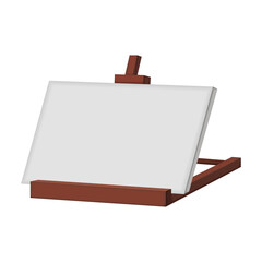 Easel vector cartoon icon. Vector illustration easel on white background. Isolated cartoon illustration icon of canvas on stand .