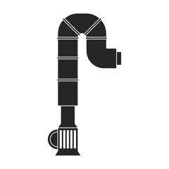 Air system vector icon.Black vector icon isolated on white background air system.