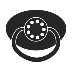 Pacifier vector icon.Black vector icon isolated on white background pacifier.