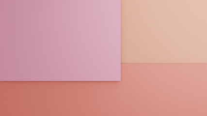 Minimal 3D illustrations formed by layers of different colors