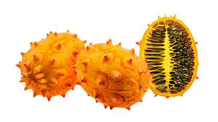 Kiwano isolated on white background