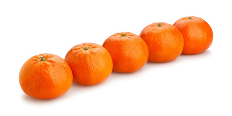 tangerine path isolated on white