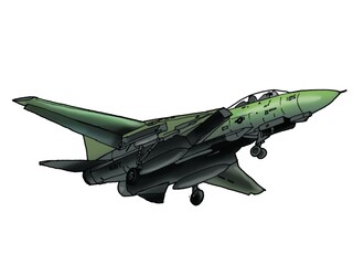 Fighter Jet Illustration - obrazy, fototapety, plakaty