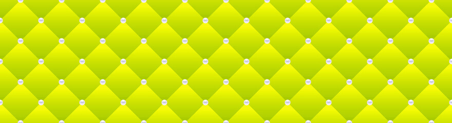 Fototapeta premium Yellow luxury background with pearls and rhombuses. Seamless vector illustration. 