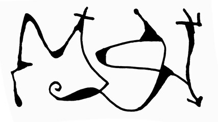 Black and White Abstract Shapes Background