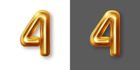 Metallic gold numeral symbol - 0. Creative vector illustration