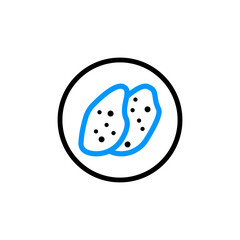 Colorful vector stock vegetables icon