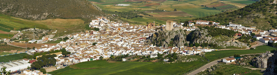 Fototapeta na wymiar aerial view of the town of Cañete la Real in the province of Malaga. Spain