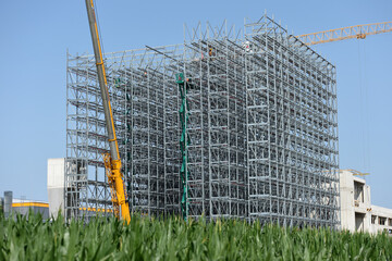 Errichtung eines Hochregallagers in Waldneukirchen, Oberösterreich, Österreich, europa