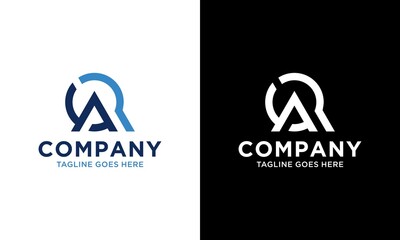 Letter AR AOR logo with circle shape. creative minimal monogram symbol. Universal elegant vector sign design. Premium business logotype. Graphic alphabet symbol for corporate business identity