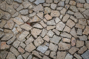 Lisbon pavement waves Handmade pavement (Calcada Portuguesa) in Lisbon, Portugal.