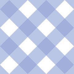 Seamless sweet blue and white vector background, checkered pattern or grid texture for web design, desktop wallpaper or culinary blog website