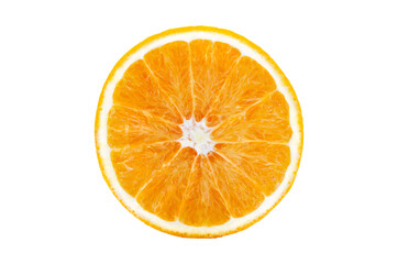 orange in a cut on a white background