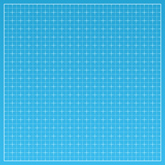 Vector white lines on a blue background. Architectural technical grid of strokes for the plan. Blueprint paper graphic wide texture. Abstract backdrop pattern