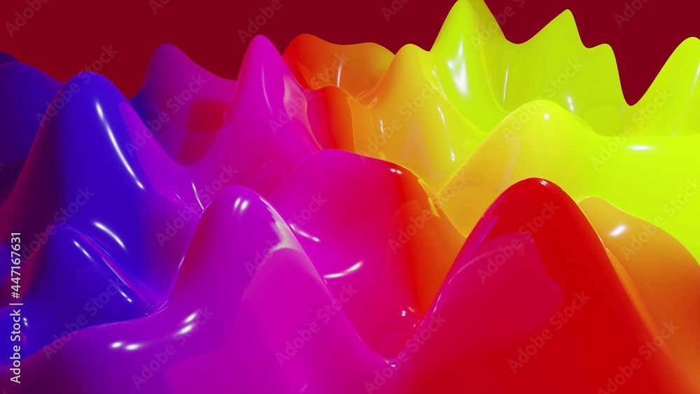 Aufkleber stylish abstract background, surface of soft translucent material like jelly. creative soft bright 3