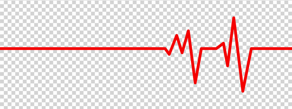 	
Heart rate monitor line vector isolated on transparent background. Heart rate pulse rhythm line illustration.