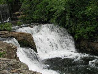Double cascade at Desoto Falls, Mentone, Alabama
