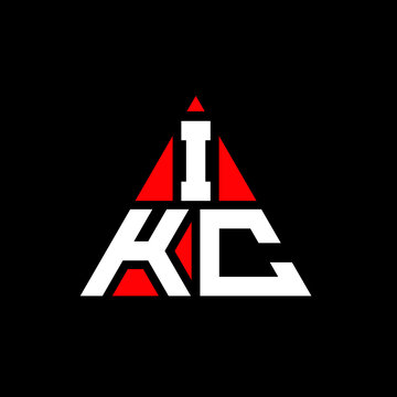 IKC triangle letter logo design with triangle shape. IKC triangle logo design monogram. IKC triangle vector logo template with red color. IKC triangular logo Simple, Elegant, and Luxurious Logo. IKC 