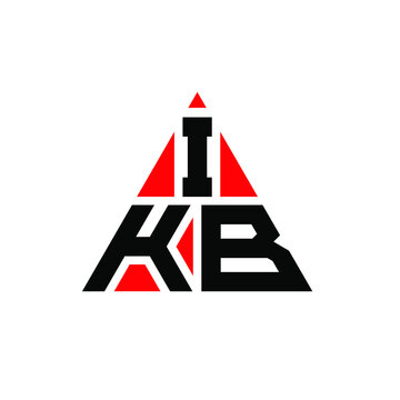 IKB triangle letter logo design with triangle shape. IKB triangle logo design monogram. IKB triangle vector logo template with red color. IKB triangular logo Simple, Elegant, and Luxurious Logo. IKB 