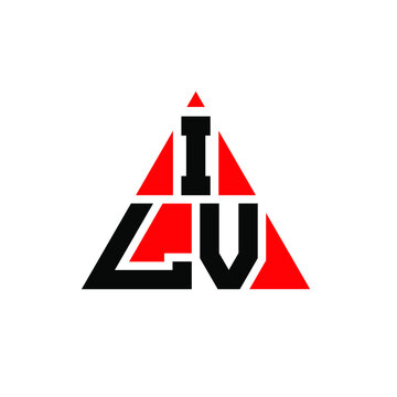 ILV triangle letter logo design with triangle shape. ILV triangle logo design monogram. ILV triangle vector logo template with red color. ILV triangular logo Simple, Elegant, and Luxurious Logo. ILV 