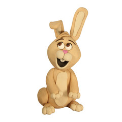 Clay illustration rabbit