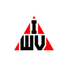 Obraz na płótnie Canvas IWV triangle letter logo design with triangle shape. IWV triangle logo design monogram. IWV triangle vector logo template with red color. IWV triangular logo Simple, Elegant, and Luxurious Logo. IWV 