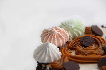 cake with chocolate and cream