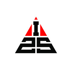 IZS triangle letter logo design with triangle shape. IZS triangle logo design monogram. IZS triangle vector logo template with red color. IZS triangular logo Simple, Elegant, and Luxurious Logo. IZS 