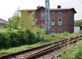 Fototapeta na wymiar Bahnhof in Sassnitz auf Rügen