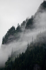 Fogbound Mountains, Shakes Lake near Wrangell, Alaska