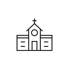 Icono de iglesia. Ilustración vectorial
