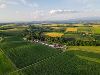 Obraz premium 北海道の自然のある風景 Landscape with nature in Hokkaido 