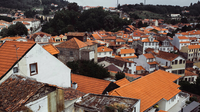 View of the roofs in Lamego city, northern Portugal.
