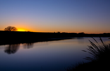 sunrise on the riverbank